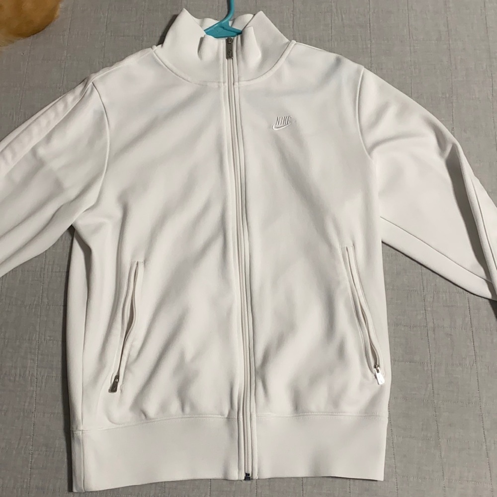 All White Men’s Nike Zip-Up Jacket Size Small